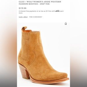 CLEO + WOLF WOMEN'S ANDIE WESTERN FASHION BOOTIES - SNIP TOE